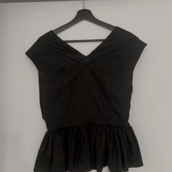 TOVE Elen Tie-Front Top - XS / S - Black - Picture 6 of 8